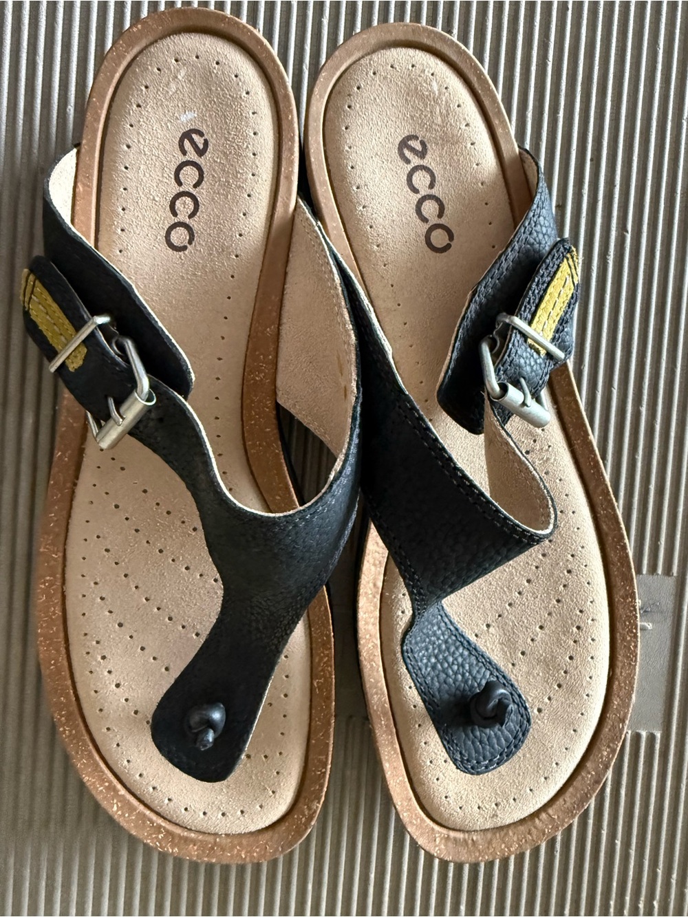 NEW ECCO Black Sandals size 41